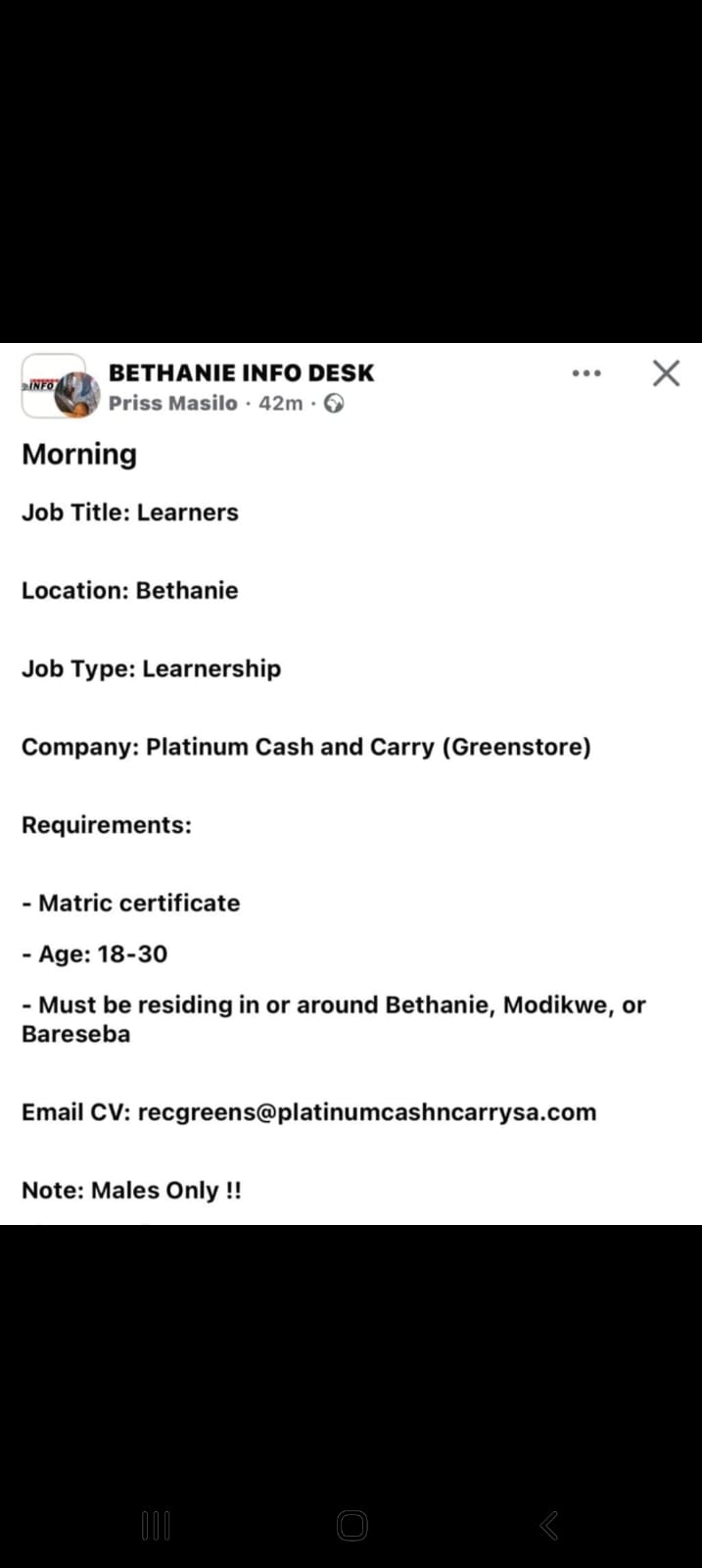 Learners (Learnership Programme)